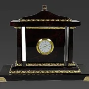 Настольные часы «Авангард» из обсидиана в подарок — фотография 2