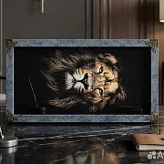 Нарды под стеклом «Царь зверей» — необычный подарок — фотография 8