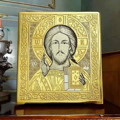 На память: Икона Иисуса карманная (малая). Златоуст