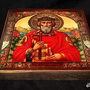 Подарочная икона деревянная "Святой князь Владимир" — фотография 4