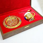 Кофейная чашка с блюдцем "Камень неба". Златоуст — оригинальный подарок — фотография 4