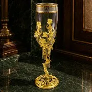 В подарок: Фужер для шампанского "Виноград" Златоуст. — фотография 1