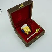Подарочная кофейная чашка «Лазурит» — фотография 2