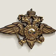 На память: Герб МВД, резной из бука — фотография 2