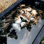 Нарды под стеклом «Лев» в подарок — фотография 5