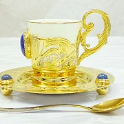 Кофейная чашка с блюдцем "Камень неба". Златоуст — оригинальный подарок — фотография 2